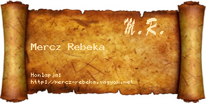 Mercz Rebeka névjegykártya